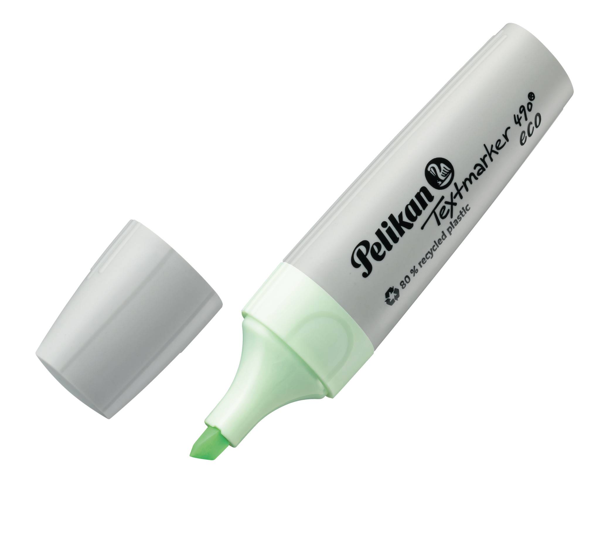 Pelikan Textmarker 490 eco, 6 Stück(e), Mehrfarbig, Meißel, Recycelbarer Kunststoff, Fett/Fein/Mittel, 1 mm-2