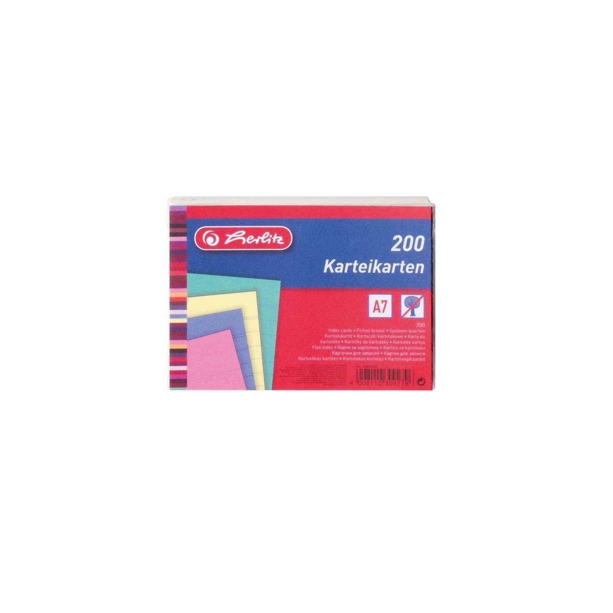 Herlitz 10836245, Blau, Grün, Pink, Gelb, 200 Stück(e)-1