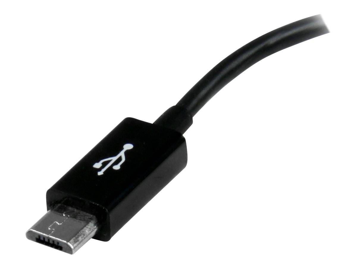 StarTech.com 5in Micro USB to USB OTG Host Adapter - Micro USB Male to USB A Female On-The-GO Host Cable Adapter-2