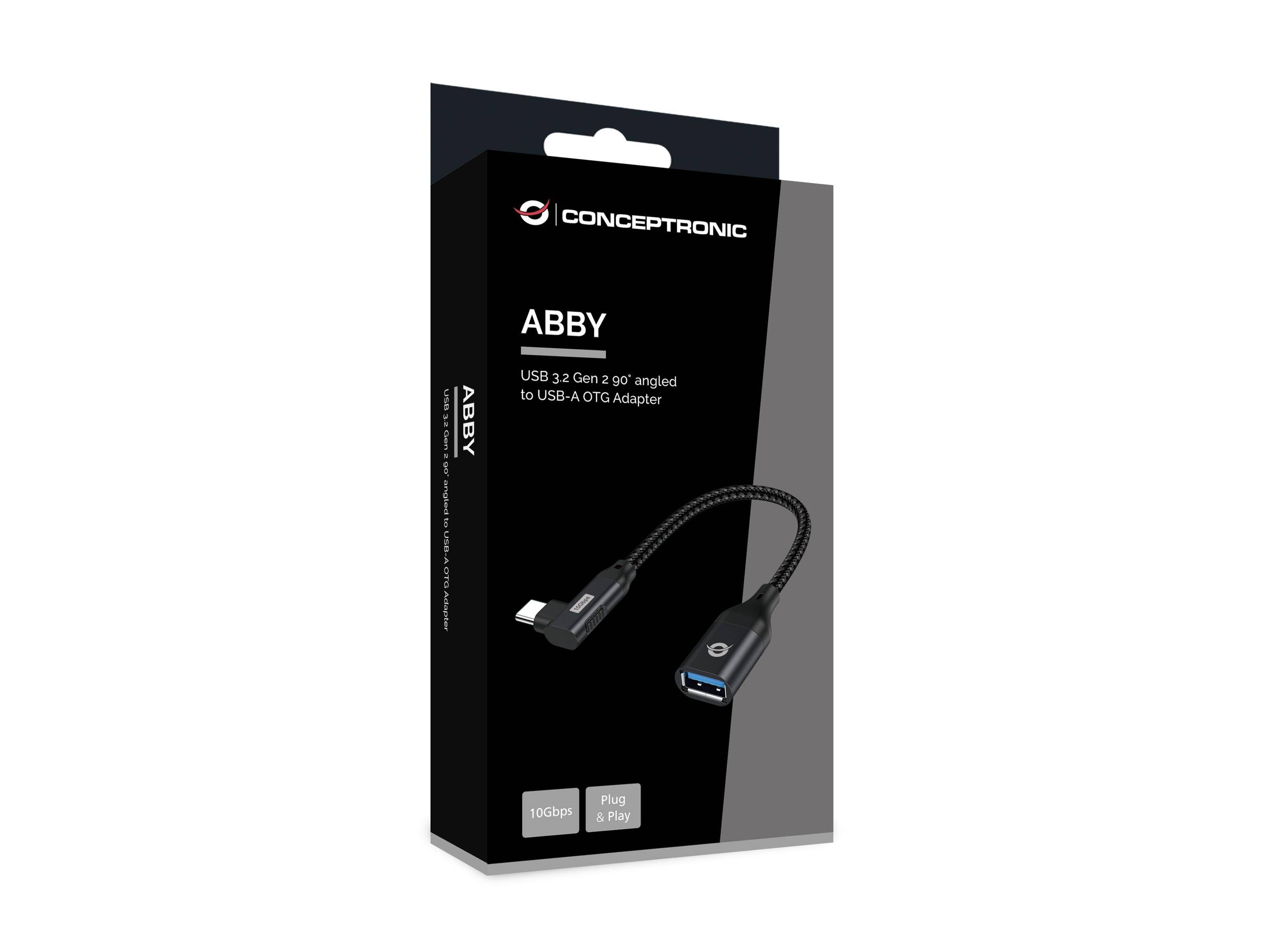 Conceptronic USB-Kabel - USB-C (M) gewinkelt zu USB Typ A (W)-2