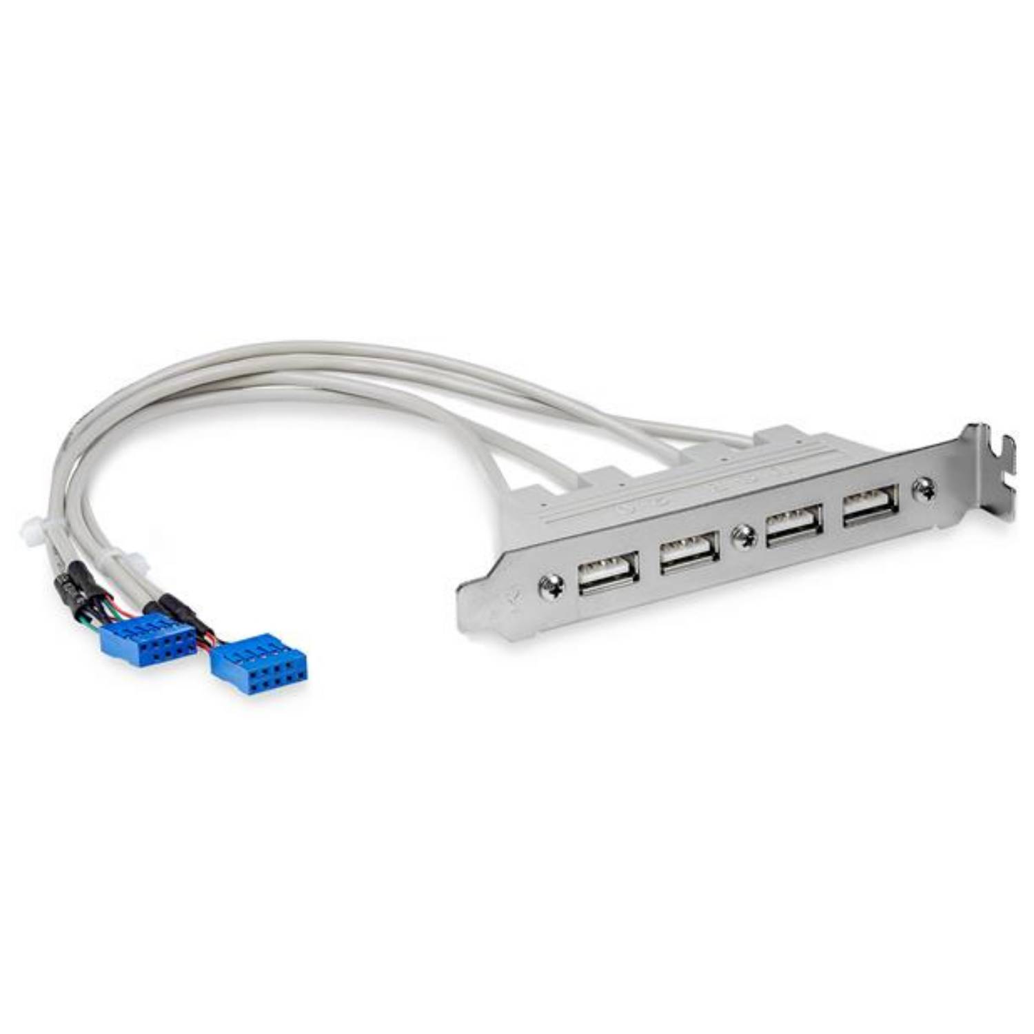 StarTech.com 4 Port USB 2.0 Buchse Slotblech Adapter mit 2x 10-Pin Mainboard Header - USB-Konsole - USB (W)-1