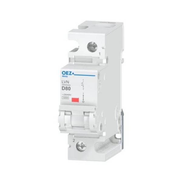 80A 1pol. LS Schutzschalter D-Charakteristik 10kA, AC 230V / DC 72V
