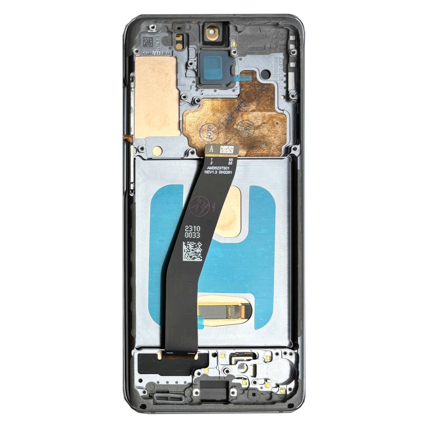Für Samsung Galaxy S20 Display Full OLED mit Rahmen Ersatzteil Grau-2