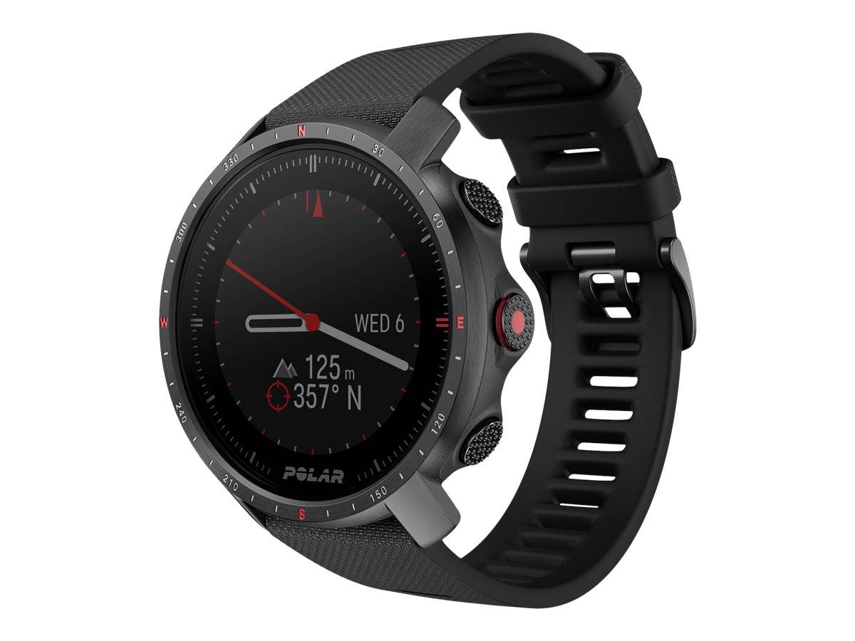 POLAR Grit X Pro - Schwarz DLC - Sportuhr mit Band - Fluorkautschuk (FKM)-0