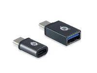 Conceptronic Usb-C to Usb a/MicroB Otg Adapter 2-Pack - 10Gbps C-a - 480Mbps - Adapter-1