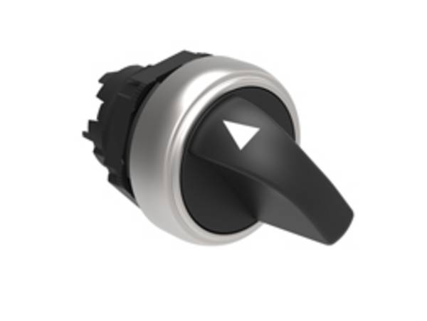 Lovato electric LPCS121 Wahlschalter mit Drehknopf, Schalterpos. 0<1, Ø22mm, Platinum Serie, Kunststoff mit Verchromung