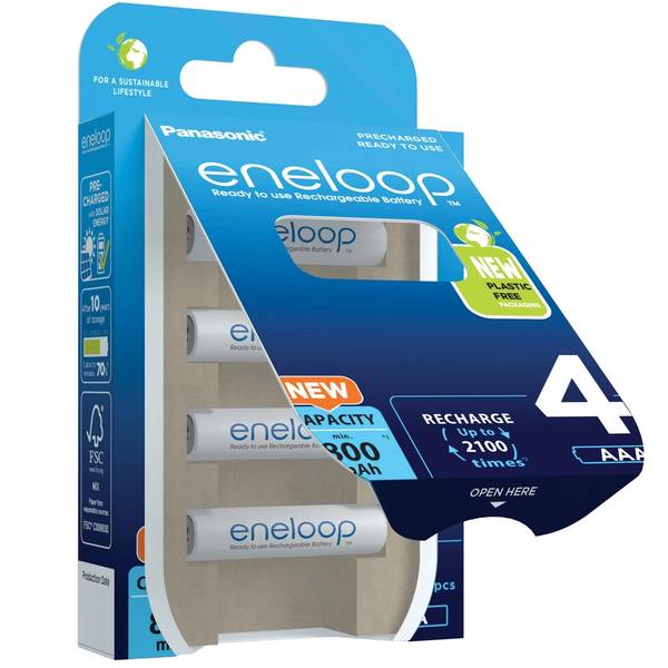 4x eneloop HR03 Micro (AAA)-Akku NiMH 800 mAh 1.2 V