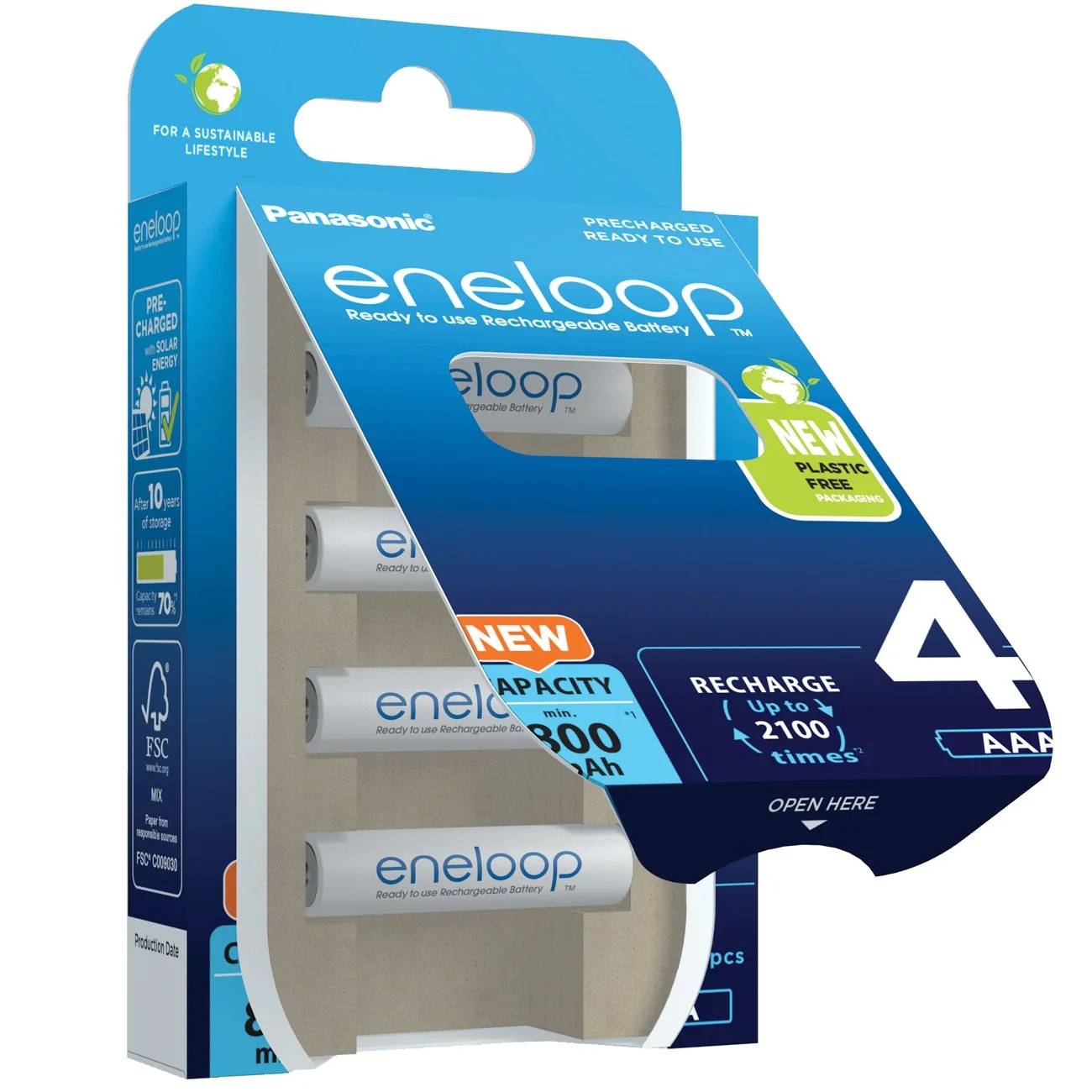 4x eneloop HR03 Micro (AAA)-Akku NiMH 800 mAh 1.2 V-0