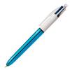 Caneta esferográfica retrátil BIC 4 cores Shine, 0,32 mm, azul