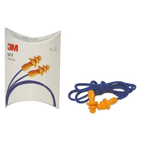 3M Gehörschutzstöpsel 1271, mit Kordel, orange-2