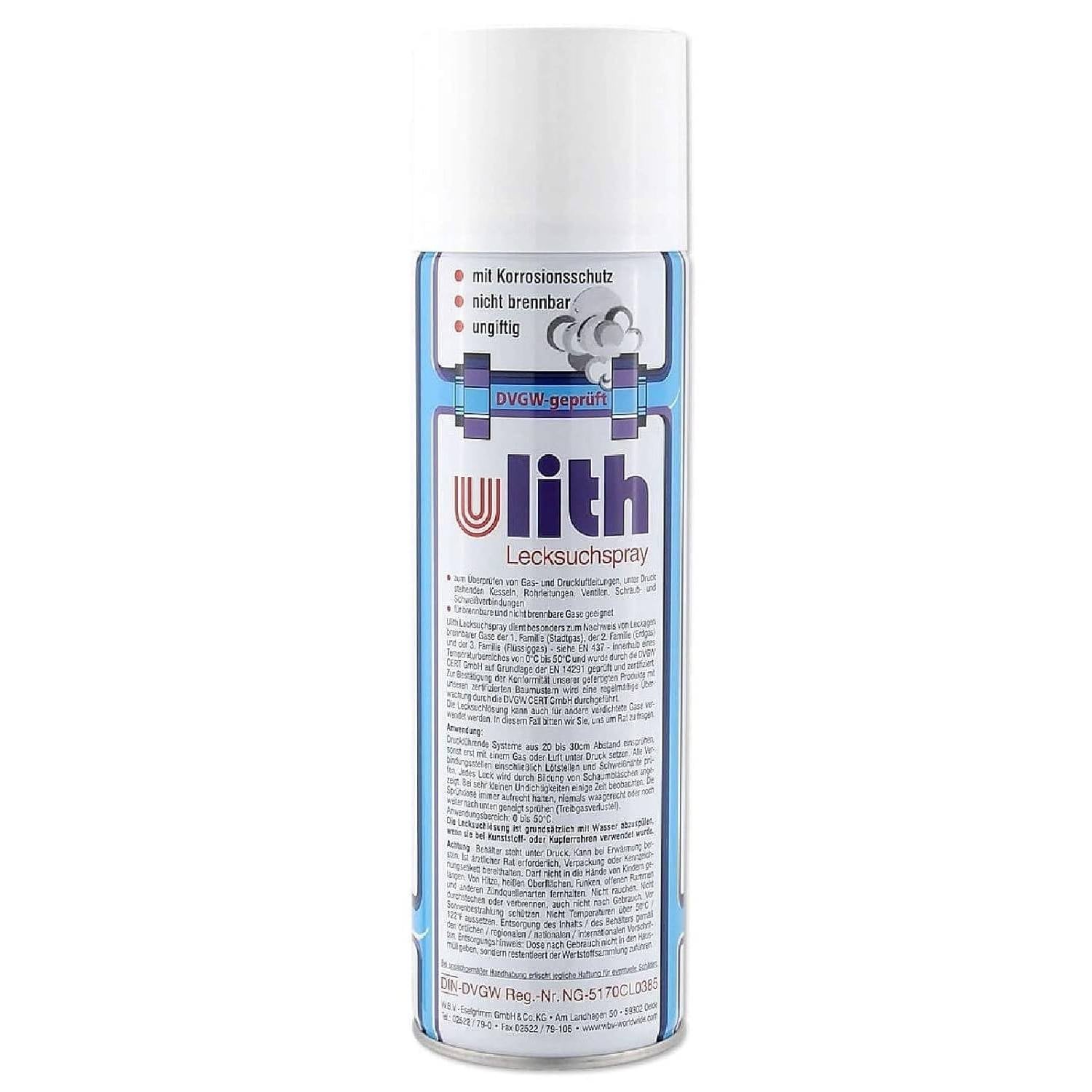 Lecksuchspray 400ml – DVGW-geprüftes Leckfinder Spray für Gas- und Druckluftleitungen-0