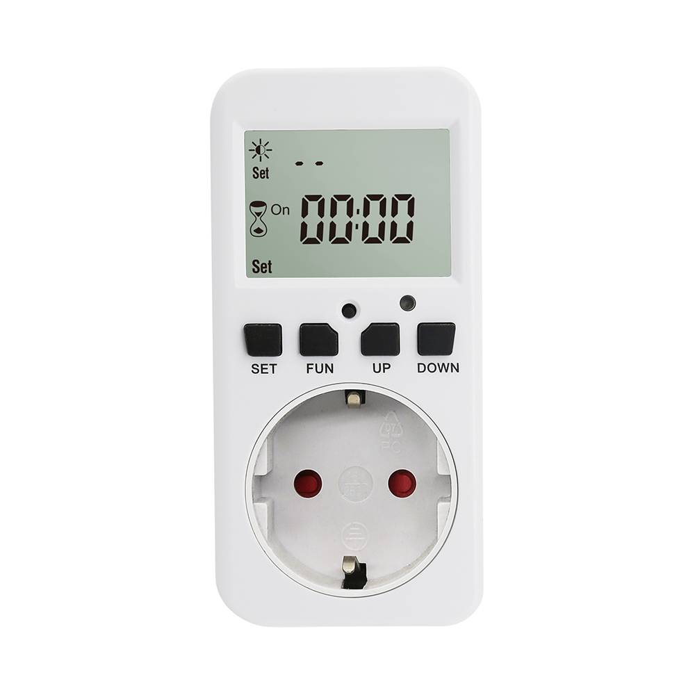 Zeitschaltuhr mit Dämmerungschalter für Schuko Steckdose 230V 50Hz max. 16A-1