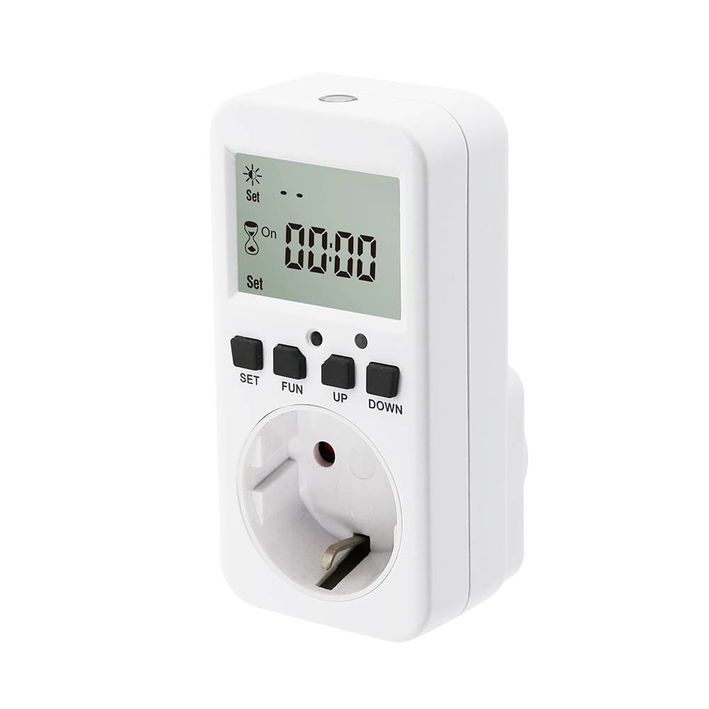 Zeitschaltuhr mit Dämmerungschalter für Schuko Steckdose 230V 50Hz max. 16A-2