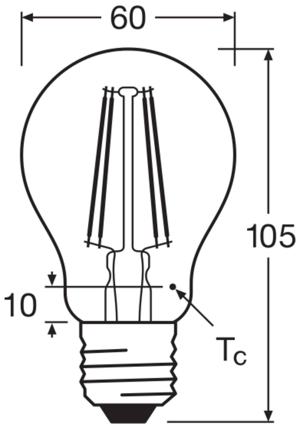 LEDV LED Classic A60-E27 062582 6,5W / 2700K / 806lm / ø60x105mm / klar-3