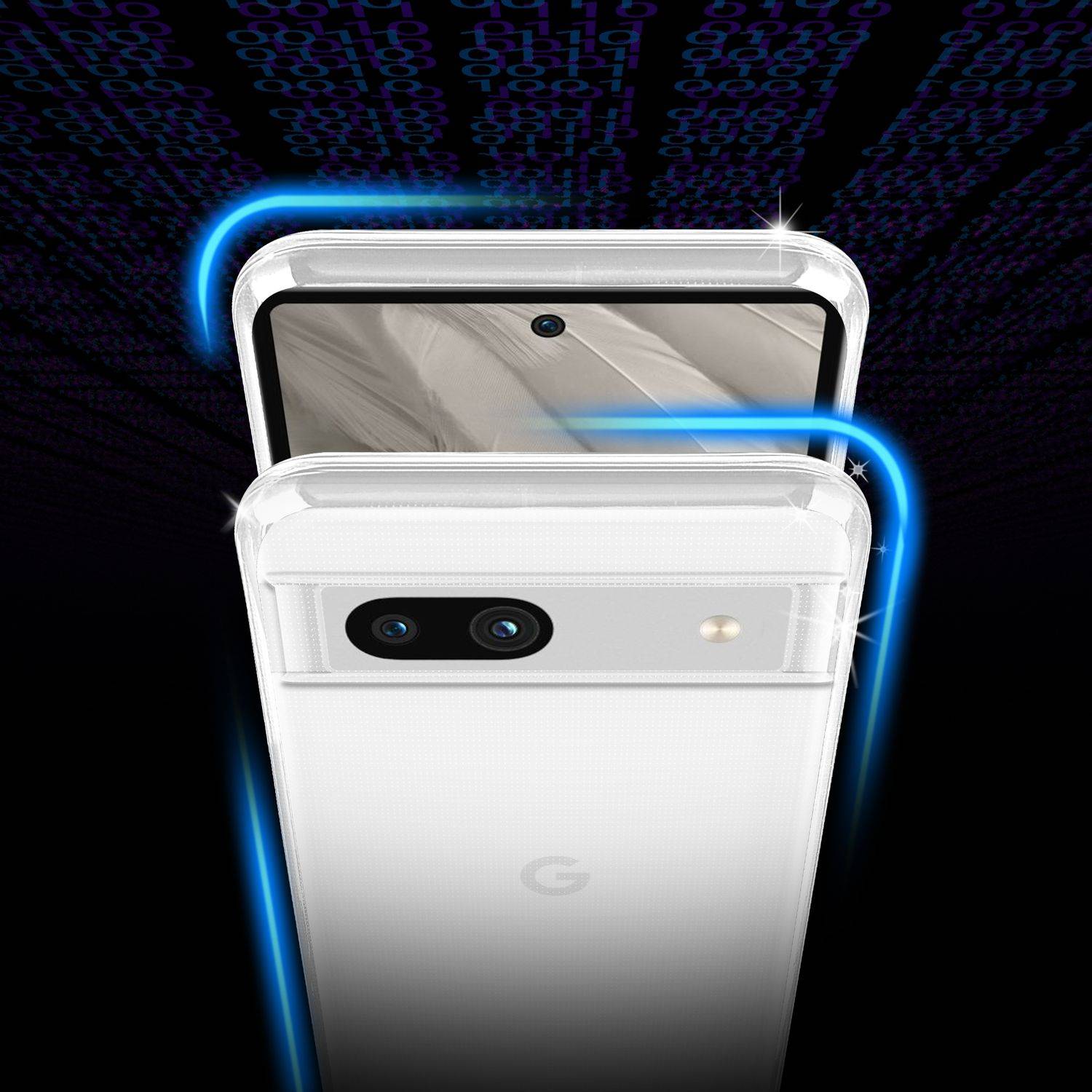 Cadorabo Hülle für Google Pixel 7A Schutz Hülle in Transparent Schutzhülle TPU Silikon Cover Etui Case-2