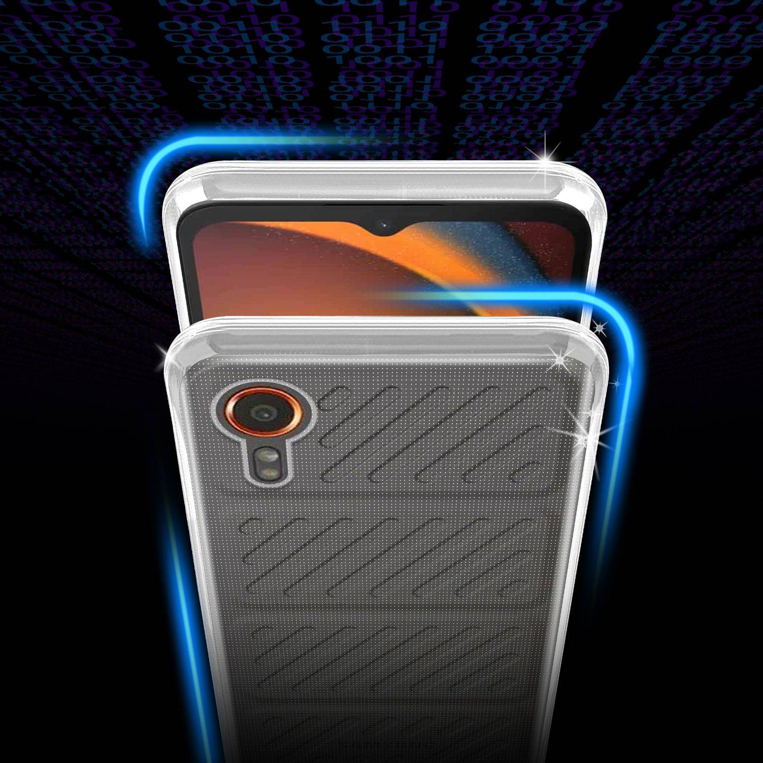 Cadorabo Hülle für Samsung Xcover 7 Schutz Hülle in Transparent Schutzhülle TPU Silikon Cover Etui Case-2