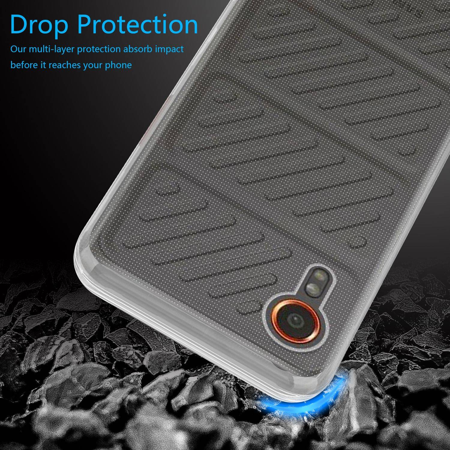 Cadorabo Hülle für Samsung Xcover 7 Schutz Hülle in Transparent Schutzhülle TPU Silikon Cover Etui Case-3