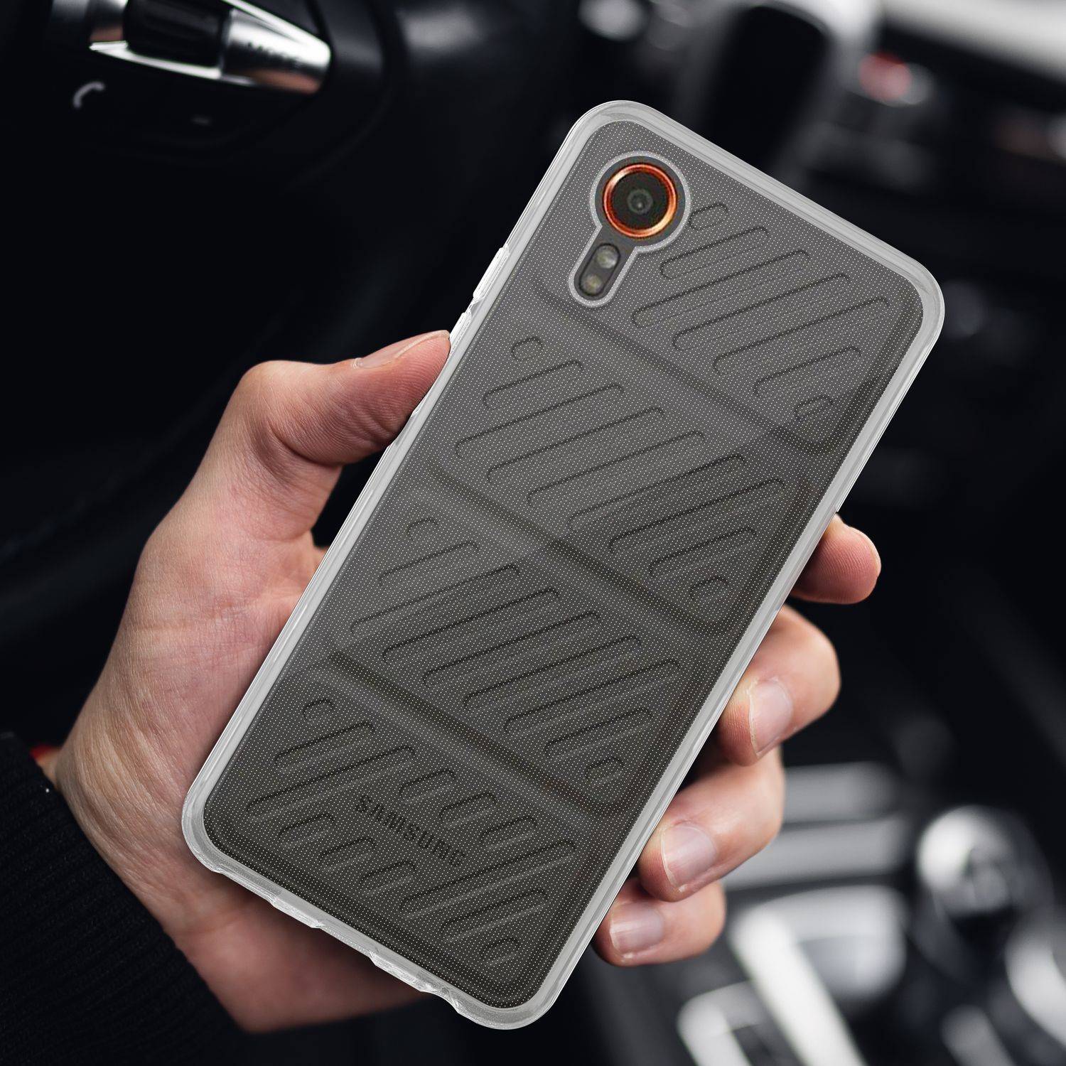 Cadorabo Hülle für Samsung Xcover 7 Schutz Hülle in Transparent Schutzhülle TPU Silikon Cover Etui Case-4