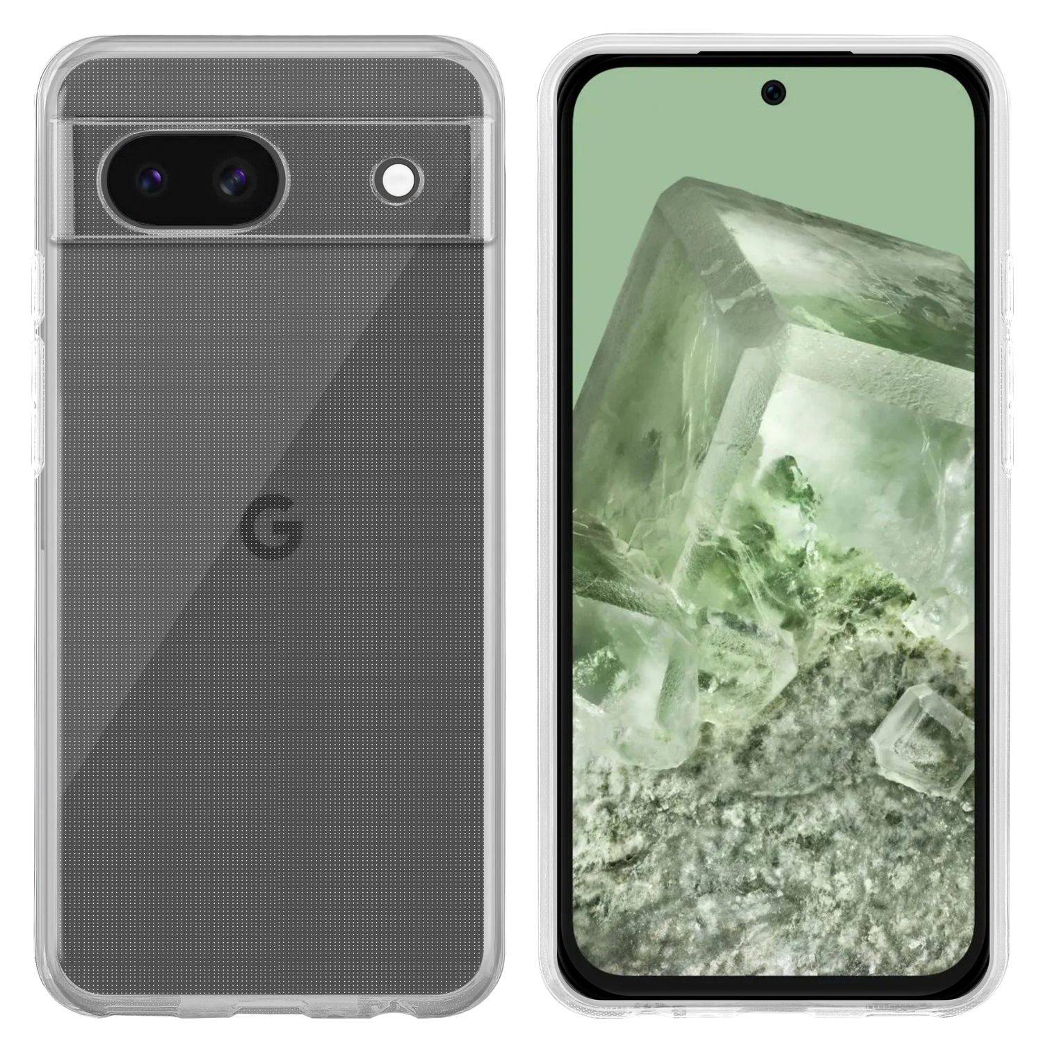 Cadorabo Hülle für Google Pixel 8A Schutz Hülle in Transparent Schutzhülle TPU Silikon Cover Etui Case-1