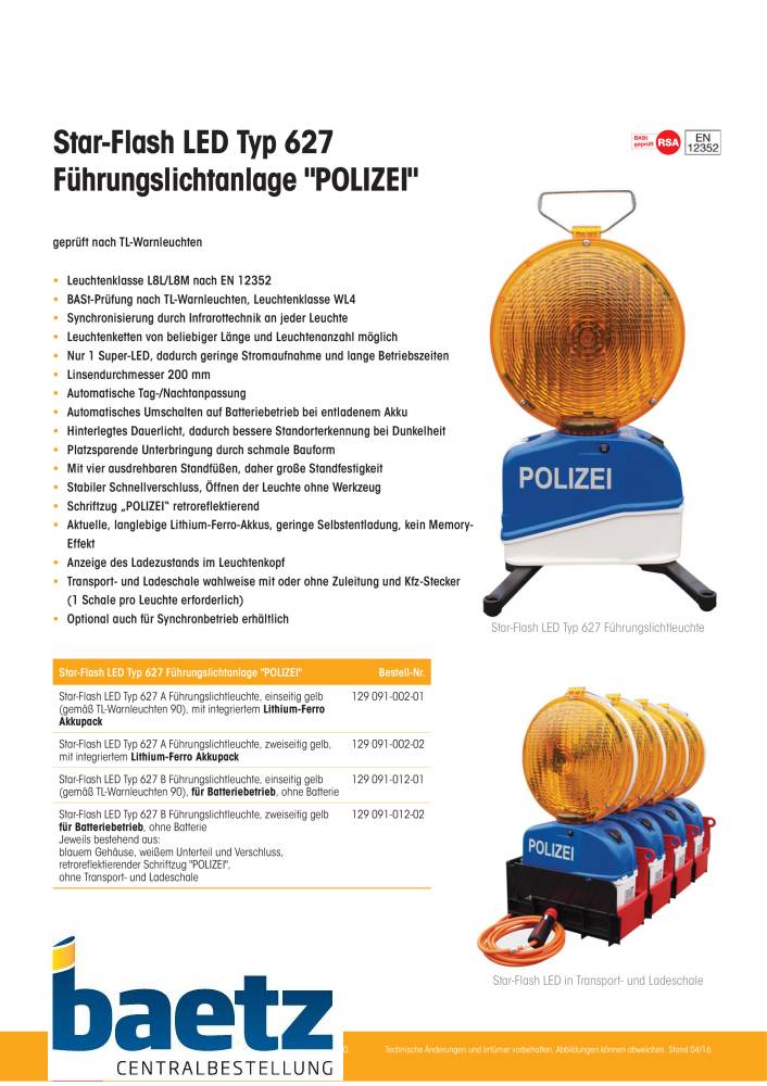 Star-Flash LED Führungslichtanlage, Einzelleuchte, Typ 627, Polizei-3