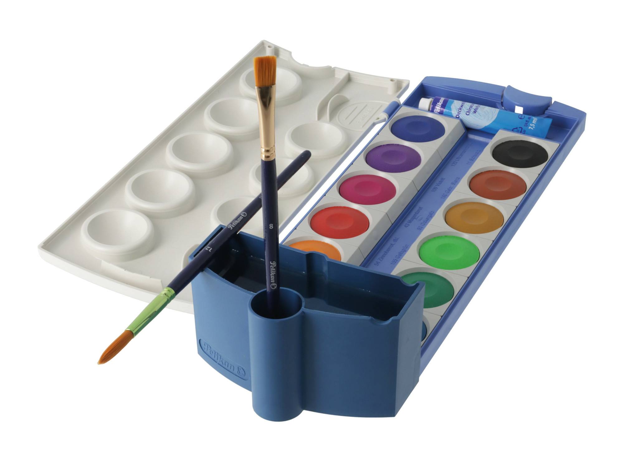 Pelikan Wasserbox eco mit Pinselhalter, Blau, Kunststoff, Deutschland, Box, 1 Stück(e)-2