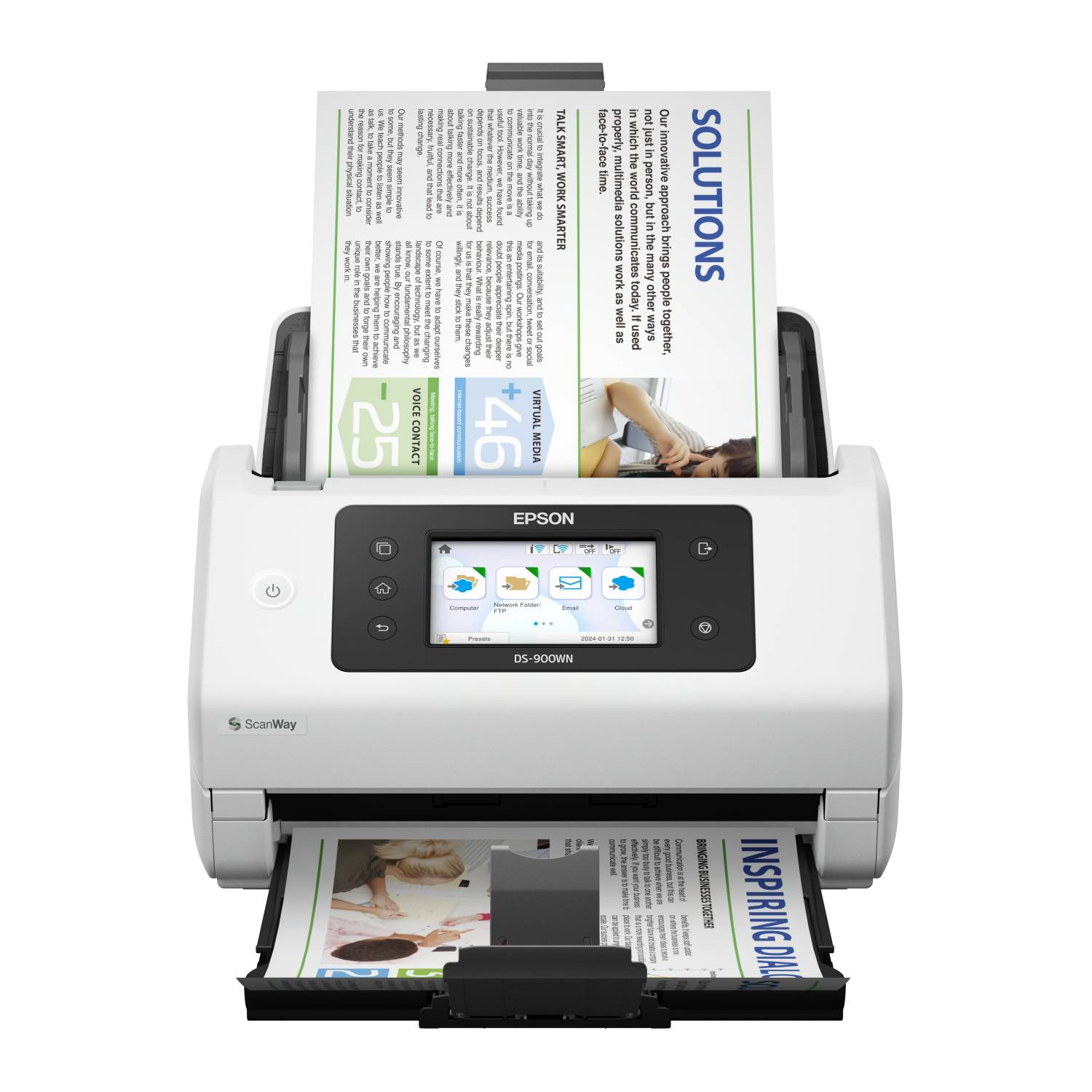 Epson WorkForce DS-900WN - Dokumentenscanner - Duplex - A4/Legal - 600 dpi x 600 dpi - bis zu 70 Seiten/Min. (einfarbig)-1