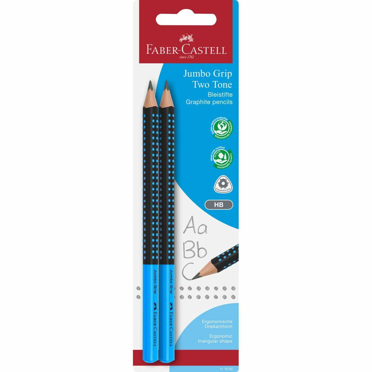 FABER-CASTELL - Bleistift Jumbo Grip Two Tone 2xBS BK-1