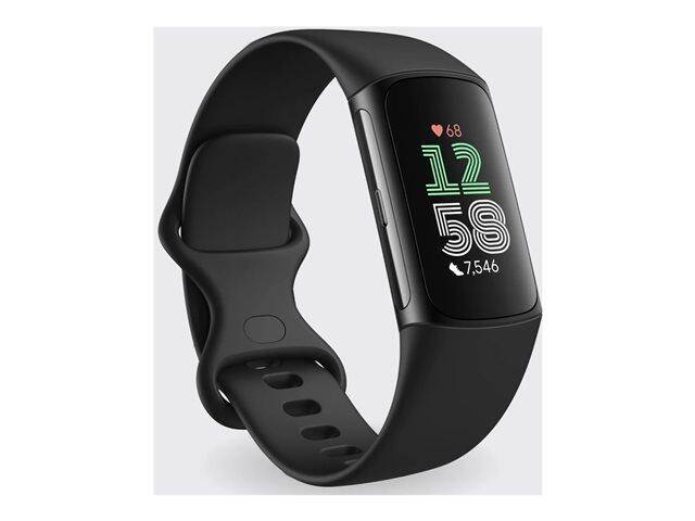 Google Fitbit Charge 6 Fitness Tracker, Obsidian/Schwarz GA05183-EU-0