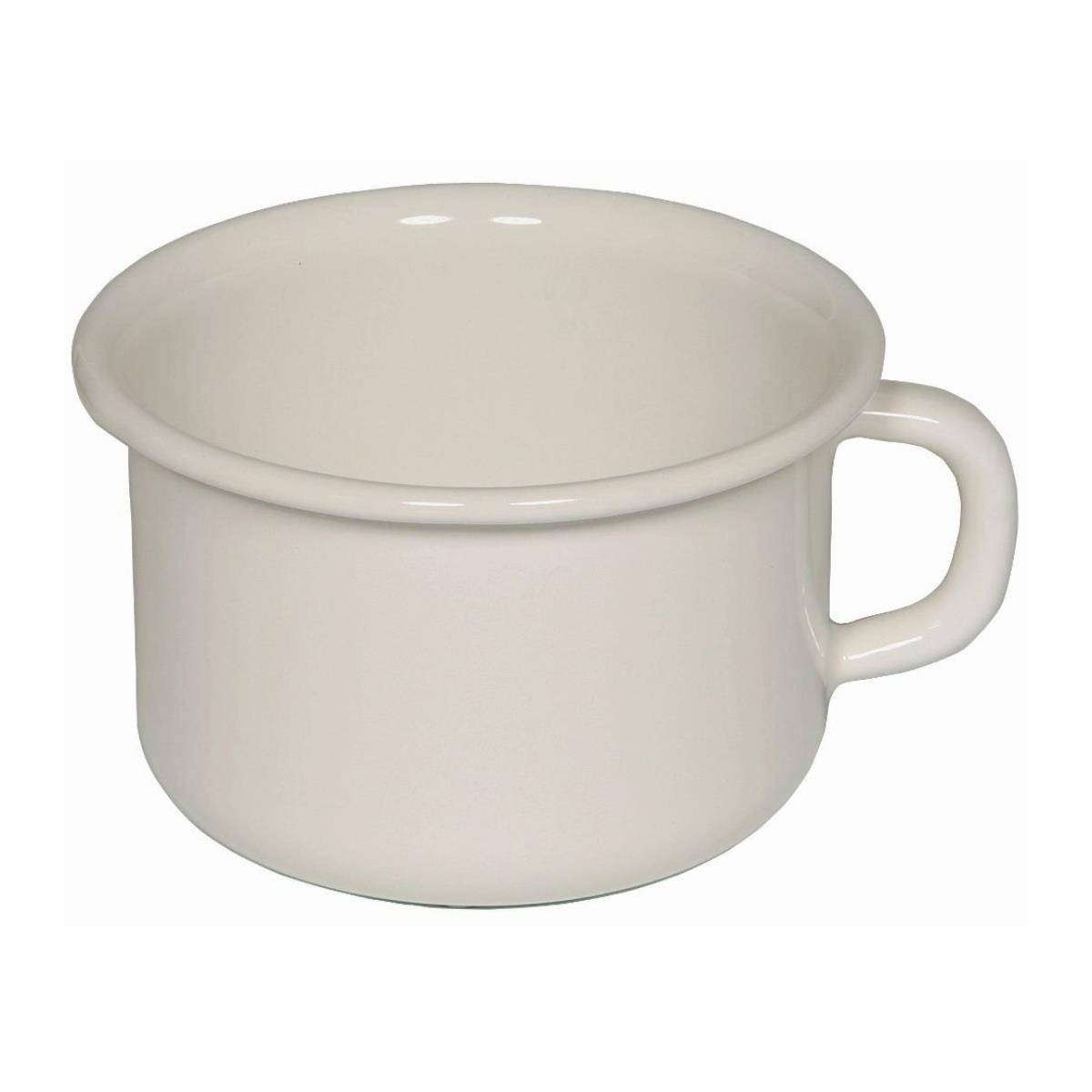 Riess Kaffeeschale Ø10cm 0,4 Liter Emaille Classic Weiss-0