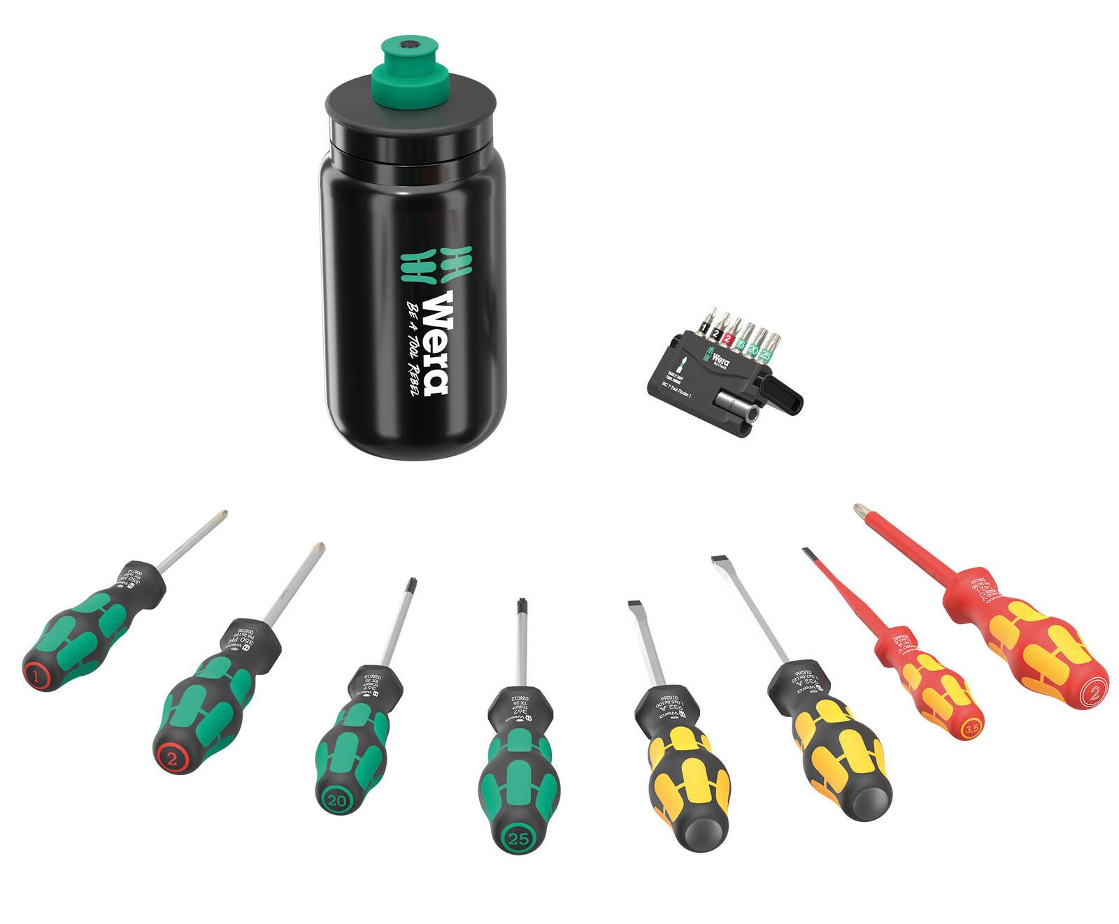 Wera 9540 Kraftform XL Bottle Schraubendreher und Bit Set mit Trinkflasche 17-tlg.-0