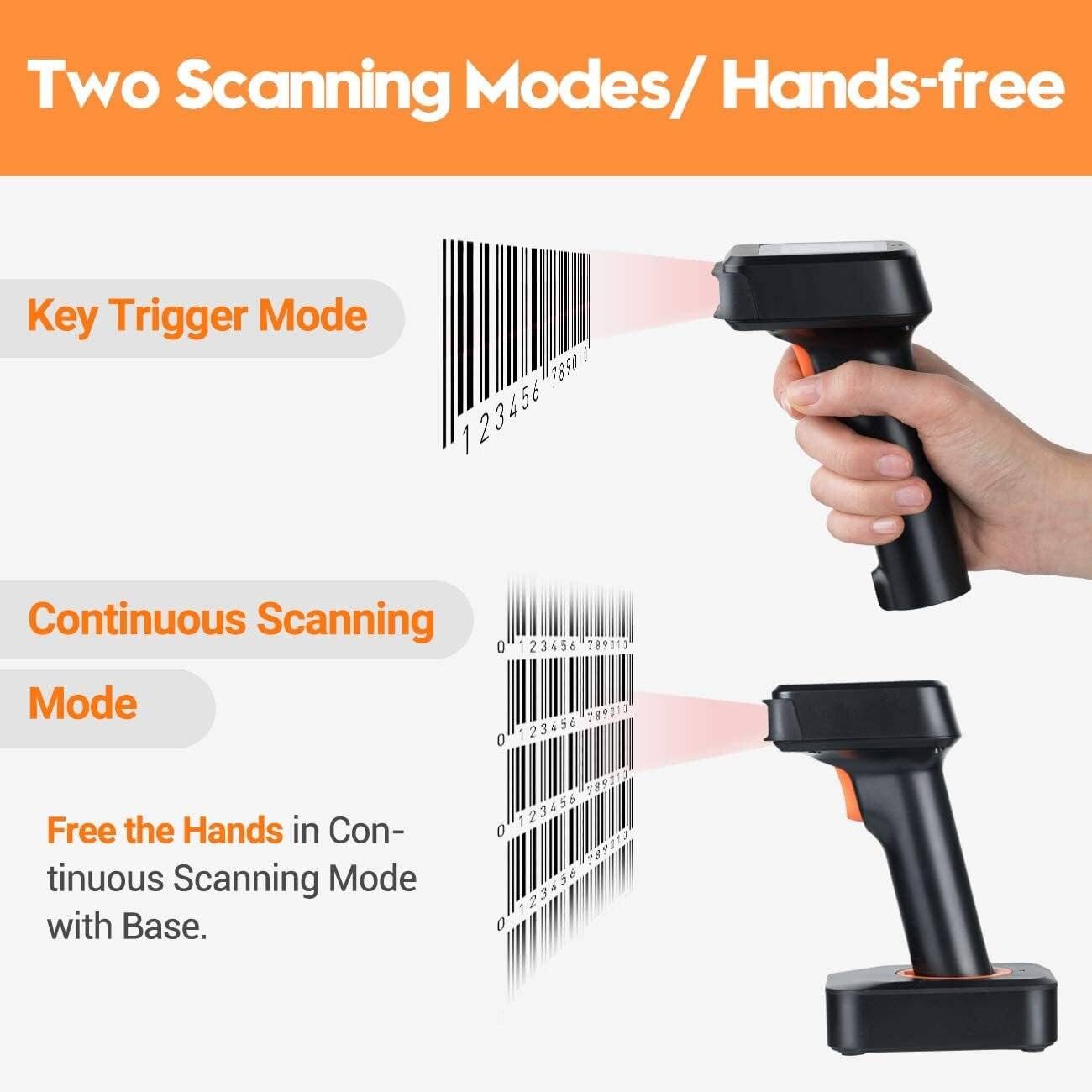 Tera 1D 2D QR Barcode-Scanner Einstellungsbildschirm Ladestation Bluetooth 2.4GHz USB HW0006Pro-4