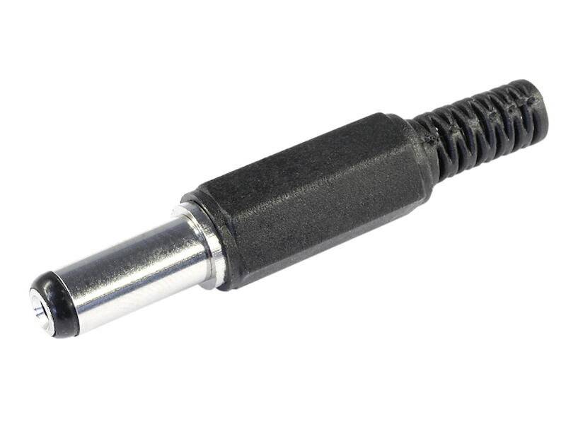 DC-Stecker 2,1 x 5,5 mm lange Version, mit Knickschutz