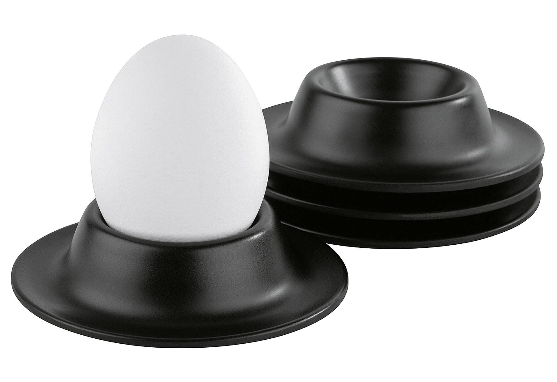 APS Eierbecher EGGY, aus Melamin, schwarz, 4er Set-2