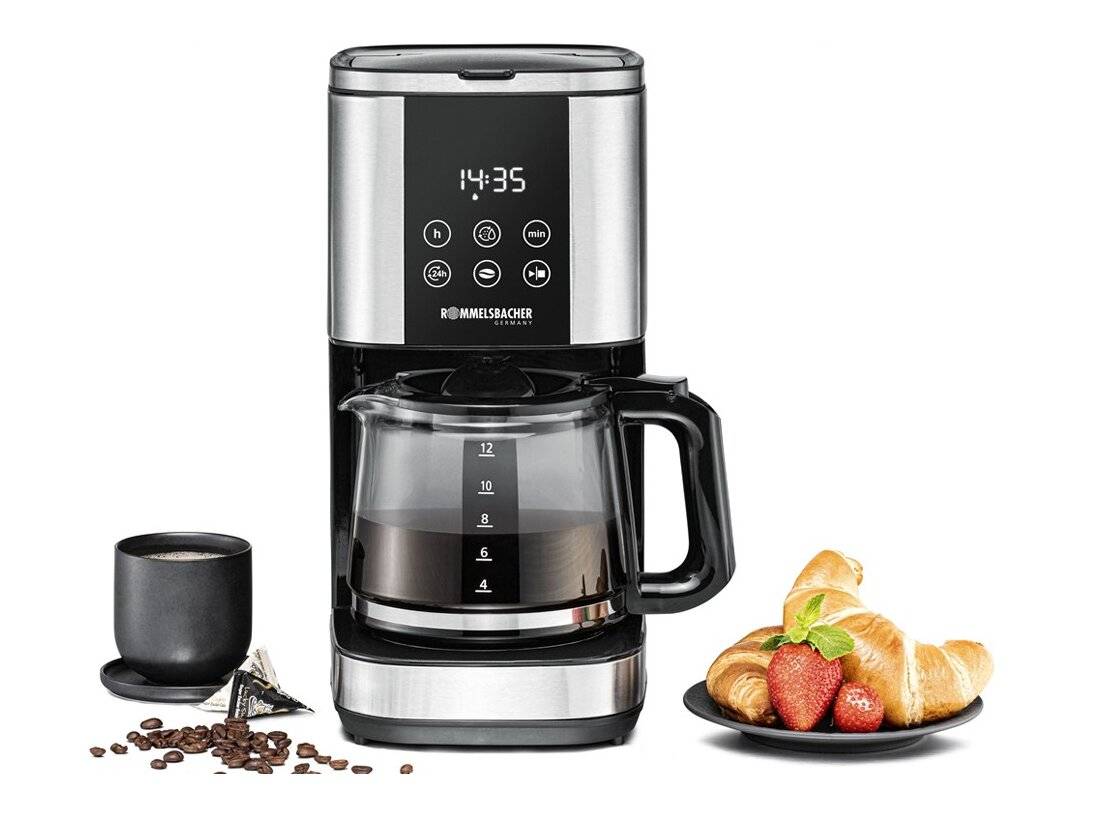 Rommelsbacher FKM 1000, Filterkaffeemaschine, 1,5 l, Gemahlener Kaffee, 1000 W, Schwarz, Edelstahl-2