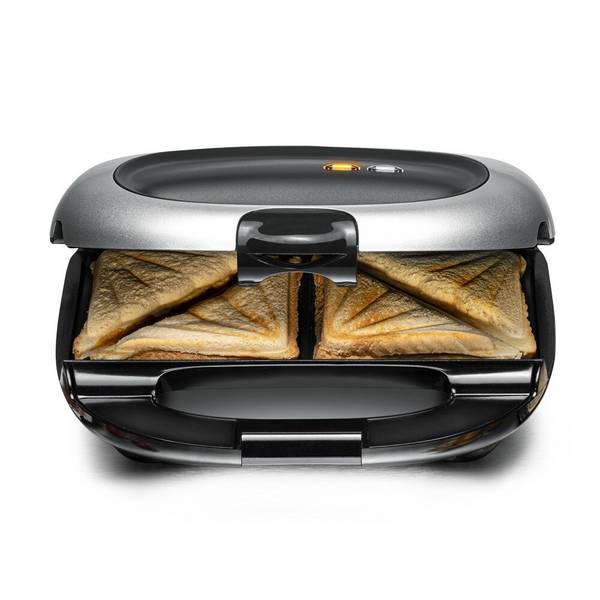 ROMMELSBACHER Sandwich Maker ST 1000 - extra tiefe Backmulden, für 2 American XL Sandwiches,