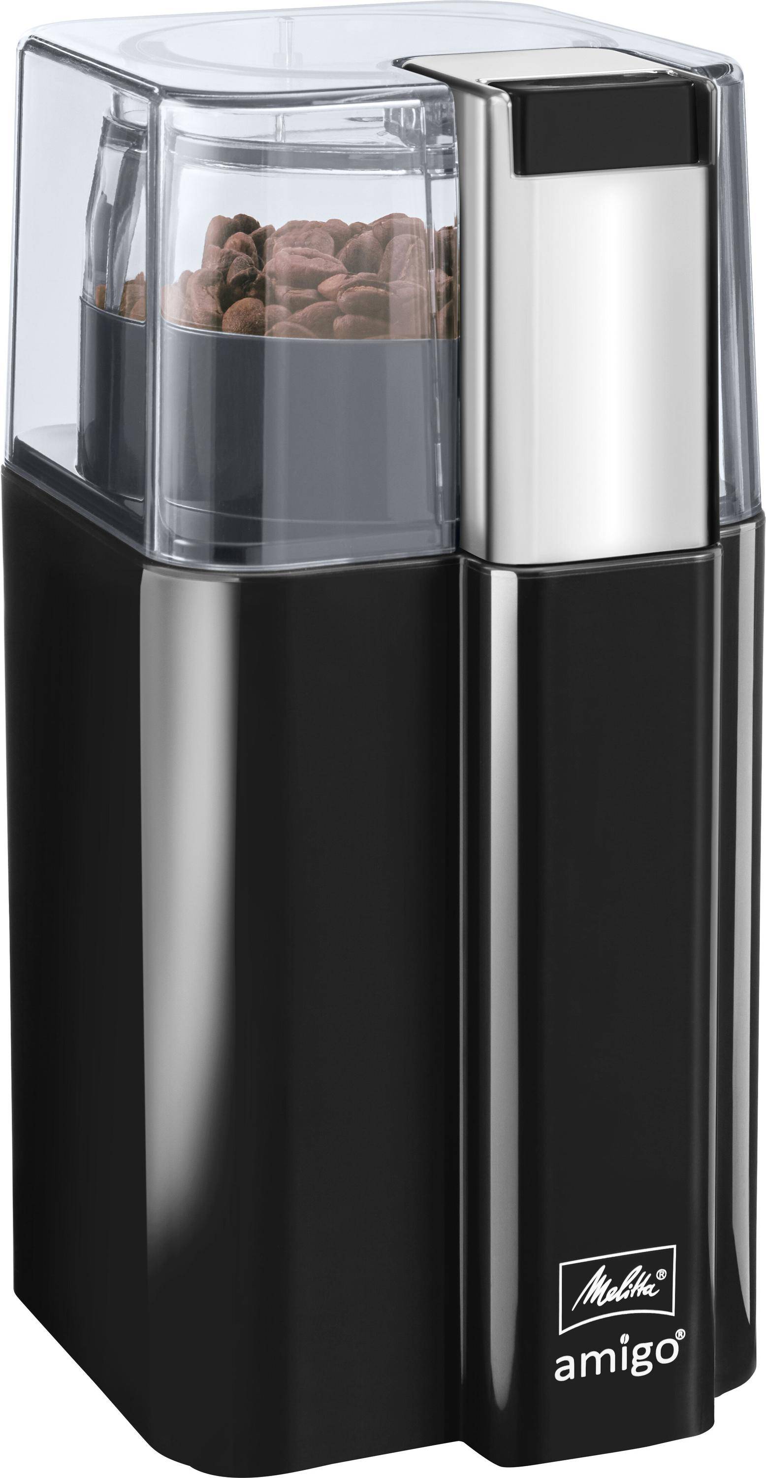 Melitta Amigo, Mühle mit Schlagmesser, 60 g, Schwarz, Edelstahl, 170 W, 954 g, 93 mm-1
