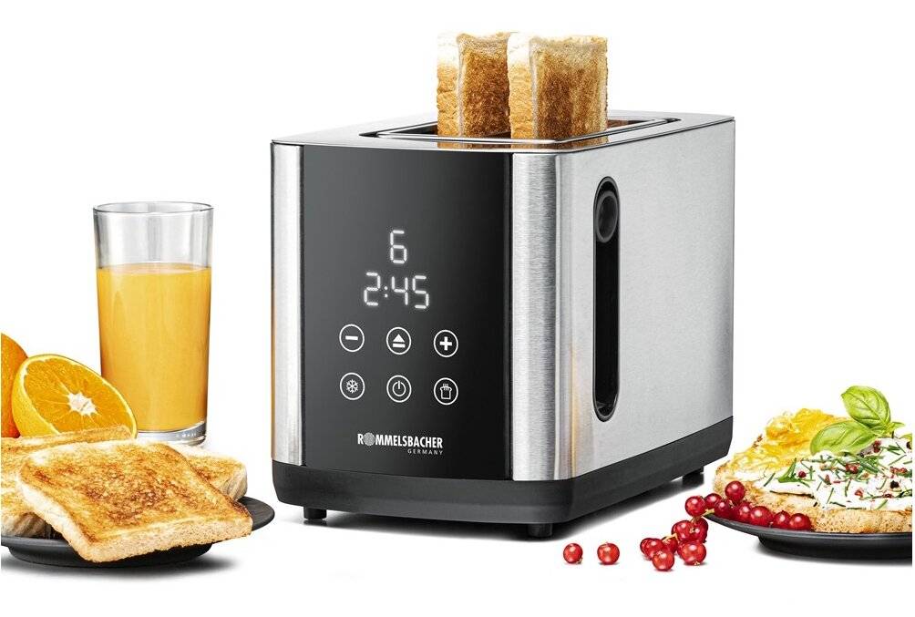 ROMMELSBACHER Toaster TO 850 - Toaster - Edelstahl - Schwarz-2