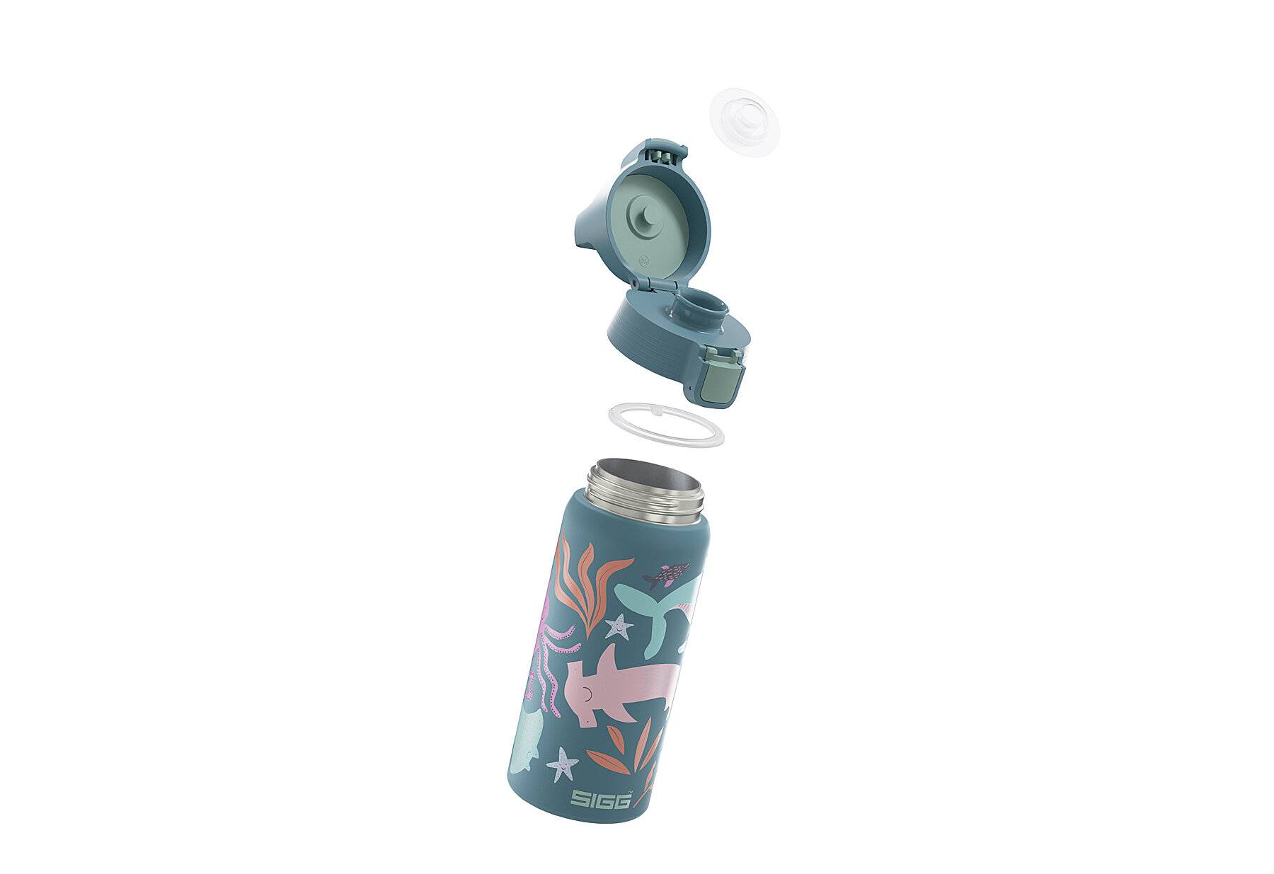 SIGG - Isolierte Trinkflasche Kinder - Shield Therm One Blue World - Kohlensäuregeeignet --4