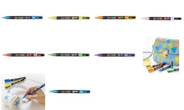 uni-ball Pigmentmarker POSCA PC-3ML, glitter-hellblau (5654802)