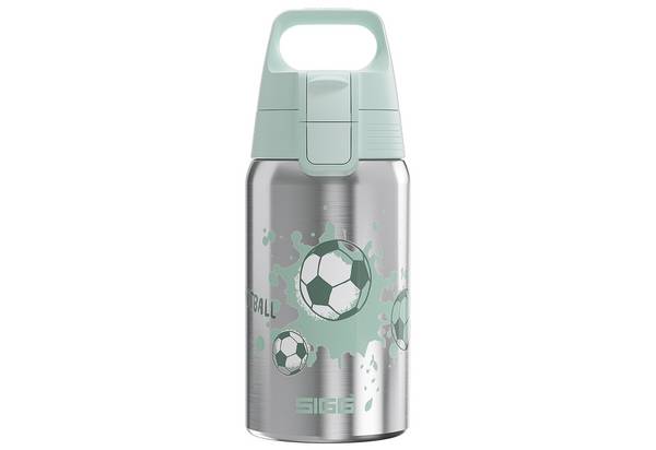 SIGG - Edelstahl Trinkflasche Kinder - Shield One Love Football - Für Kohlensäurehaltige
