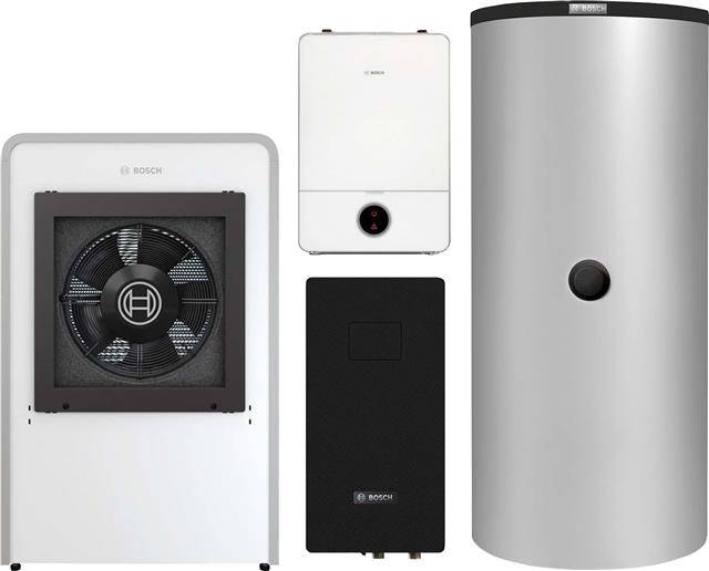 BOSCH Luftwärmepumpenpaket Jupa CS762, Compress CS7000i AW 9 IR, AWE 9, FF27S, BHS 750-6ERZ, R410A-1
