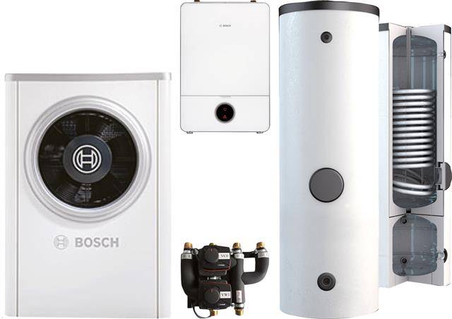 Bosch Luft-Wasser-Wärmepumpen-Paket Compress Bopa CS752 mit CS7001i AW 7 OR-S, R410A, 7kW, AWE 9, K-Sp. BPU 400 C, INPA-1