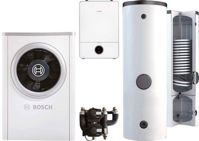 BOSCH Luft-Wasser-Wärmepumpen-Paket Bopa CS751 Compress CS7001i AW 5 ORS, R410A, AWE9, BPU400-C, INPA-1