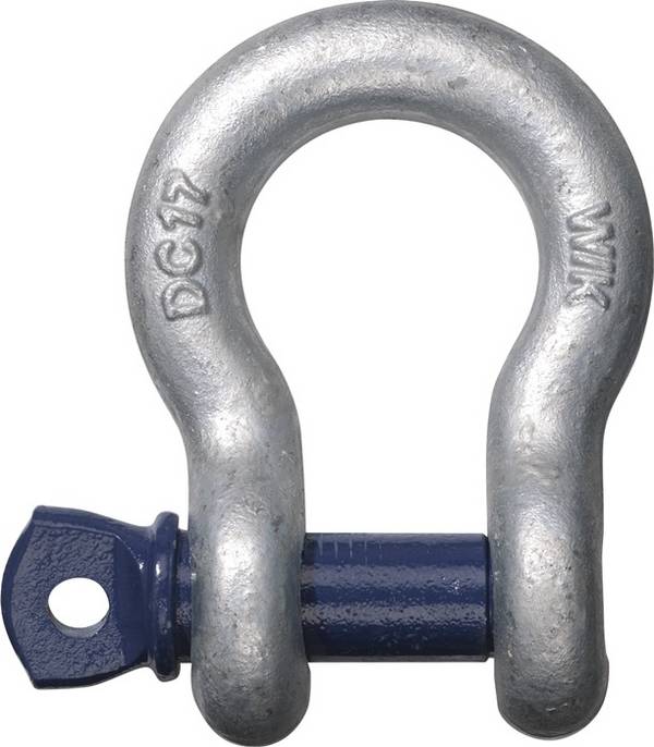 Schäkel Trgf.500kg Bügel/Bolzen 6/8mm HA2=geschweifte Form CADENA