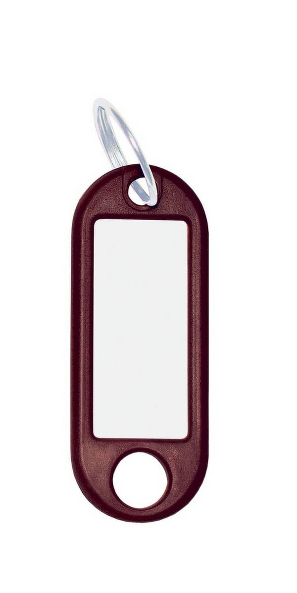 Schlüsselanhänger,Kunststoff,braun,m. Ring,HxB 52x21mm
