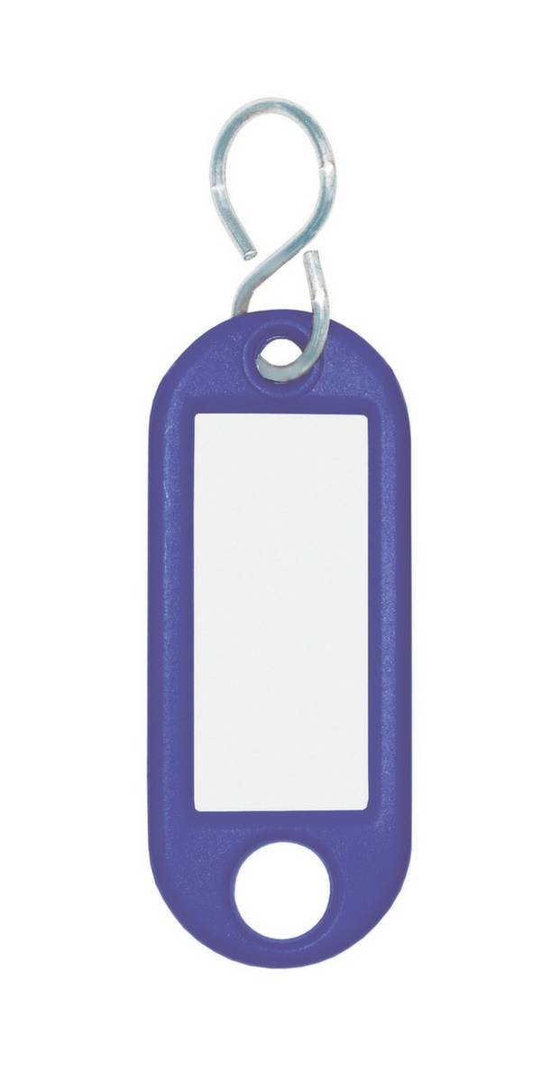 Schlüsselanhänger,Kunststoff,blau,m. S-Haken,HxB 52x21mm-0