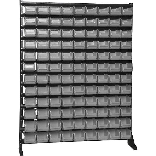 Kleinteile-Lagerregal ECO mit Sichtlagerkästen HxT 1320 x 200 mm. Dinzl Ordnungstechnik GmbH 80699649