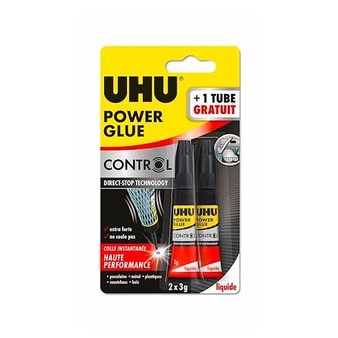 UHU Colle instantanée POWER GLUE liquide Control, 3 g-1