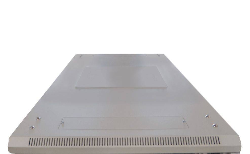 19 Zoll Serverschrank SRK - 27 HE - BxT 800x1000 mm - Sicht-/Vollblechtür - Kabelkanäle - Flatpack - lichtgrau-3