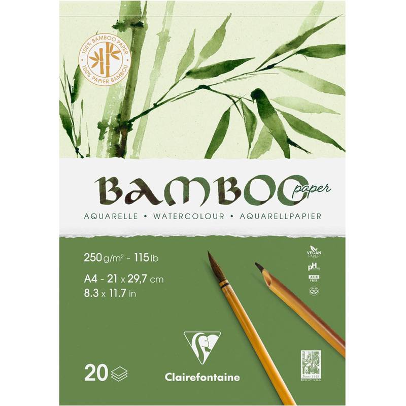 Clairefontaine Aquarellblock BAMBOO, DIN A4, 250 g/qm-0